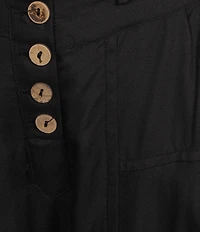 Angie Button Front Wide Leg Pants