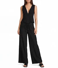 Angie Drawstring Wide Leg Pocket Pants