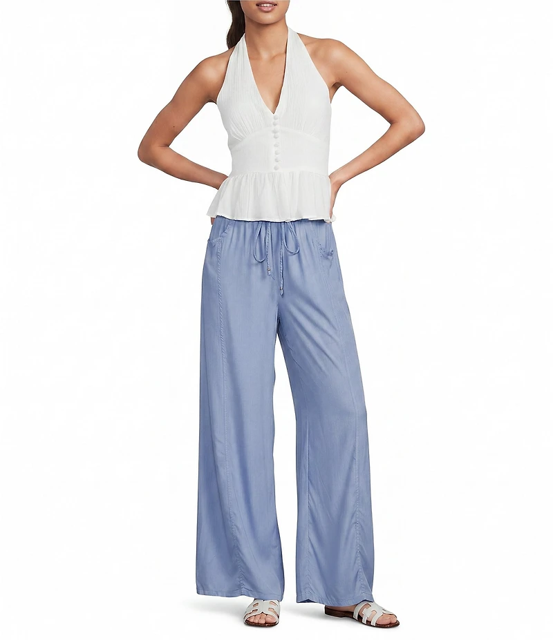 Angie Drawstring Wide Leg Pocket Pants