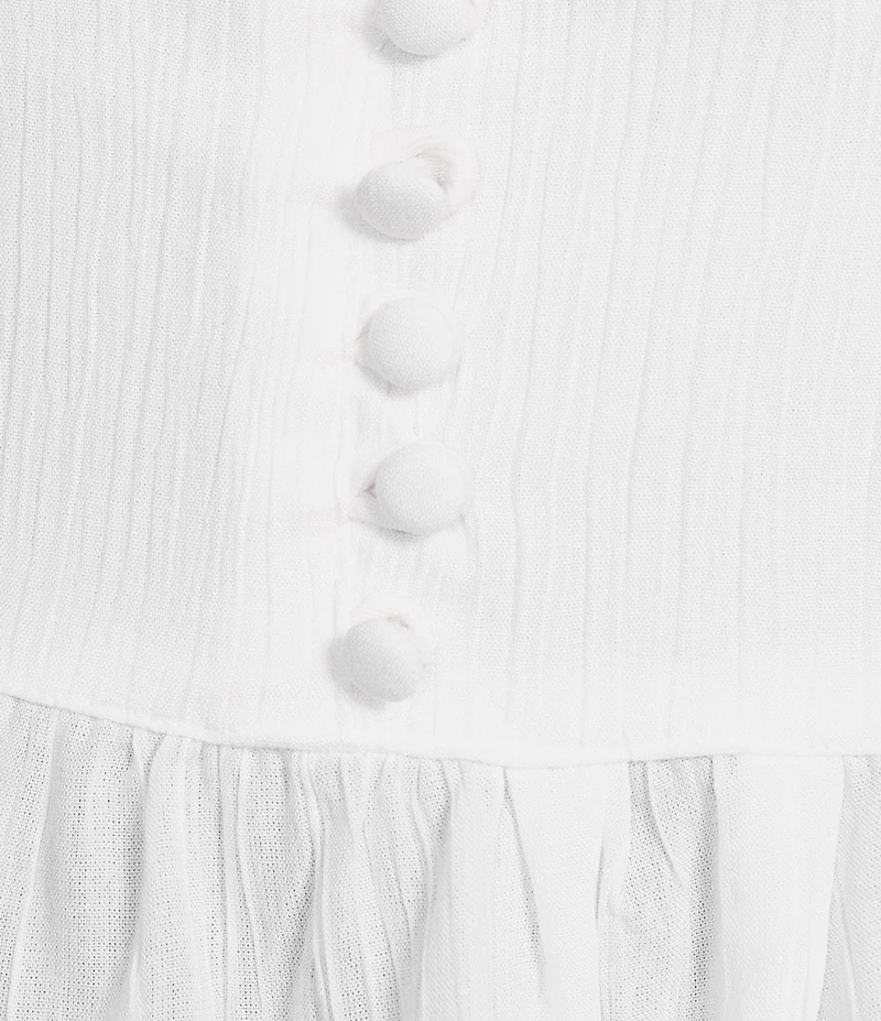 Angie Halter Neck Button Front Top