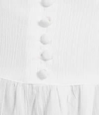 Angie Halter Neck Button Front Top