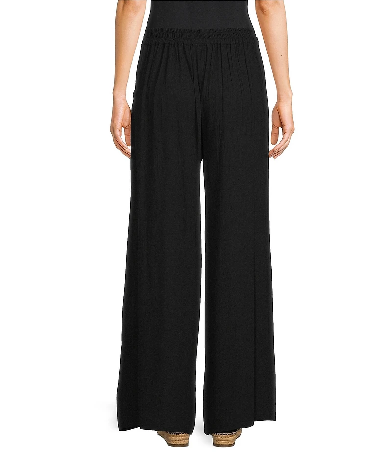 Angie Mid Rise Pull-On Straight Leg Pleated Front Pants