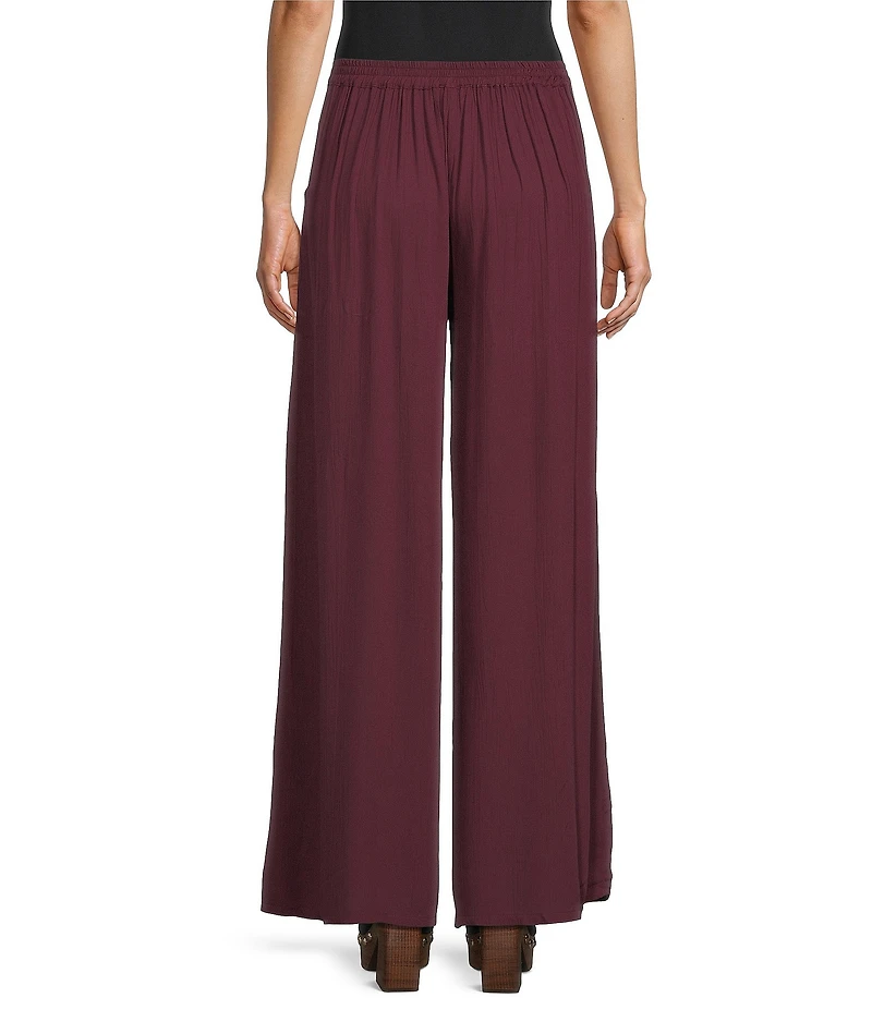 Angie Mid Rise Pull-On Straight Leg Pleated Front Pants