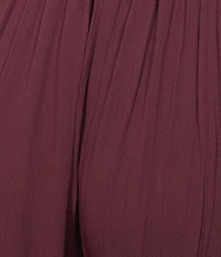 Angie Mid Rise Pull-On Straight Leg Pleated Front Pants