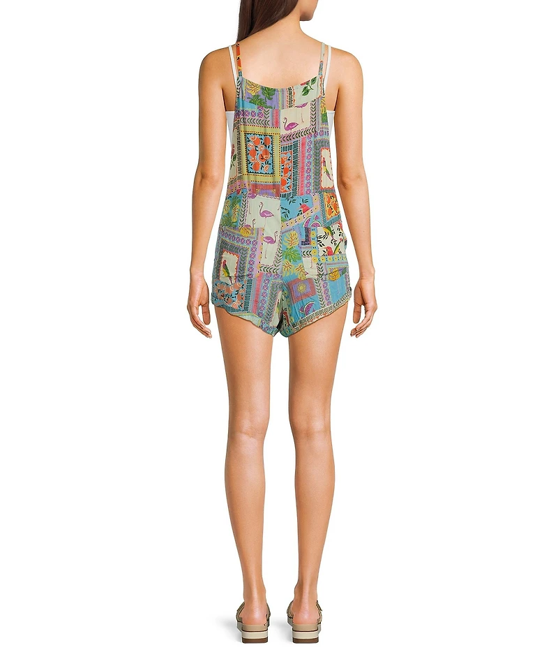 Angie Patchwork Print Romper