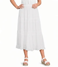 Angie Pleated Tiered Midi Skirt