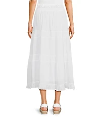 Angie Pleated Tiered Midi Skirt