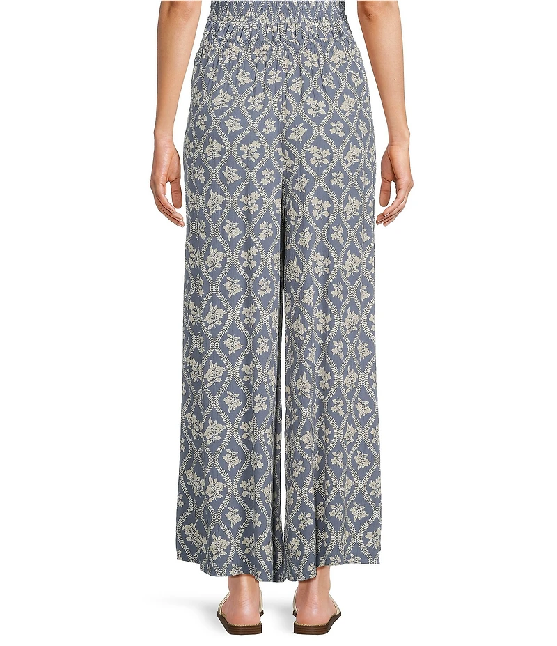 Angie Printed Drawstring Wide Leg Pant