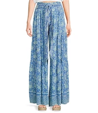 Angie Printed Tiered Wide Leg Pants