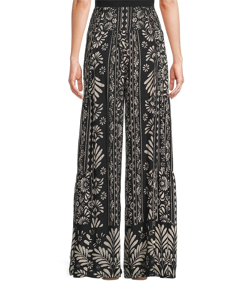Angie Printed Tiered Wide Leg Pants