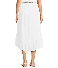 Angie Coordinating Ruffle High-Low Hem Maxi Skirt