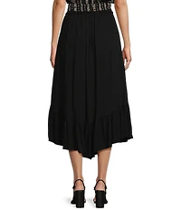 Angie Coordinating Ruffle High-Low Hem Maxi Skirt