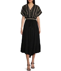 Angie Coordinating Ruffle High-Low Hem Maxi Skirt