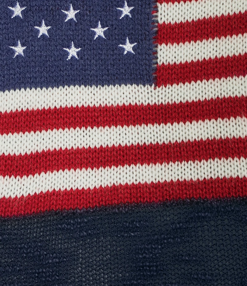 Angie Sleeveless American Flag Scoop Neck Tank Top