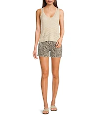 Angie Sleeveless Scoop Neck Solid Knit Tank Top