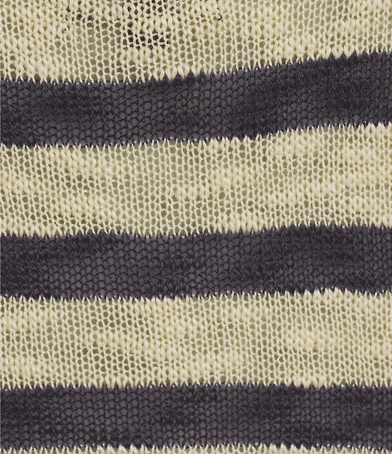 Angie Sleeveless Scoop Neck Striped Knit Tank Top