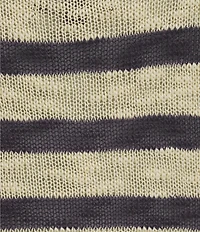 Angie Sleeveless Scoop Neck Striped Knit Tank Top