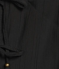 Angie Sleeveless V-neck Triple Front Tie Solid Top