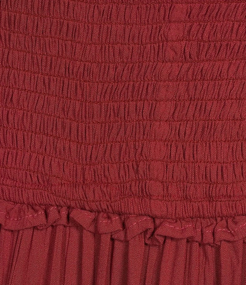 Angie Smocked Bodice Tiered Midi Dress