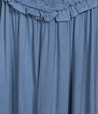 Angie Smocked Bodice Tiered Midi Dress