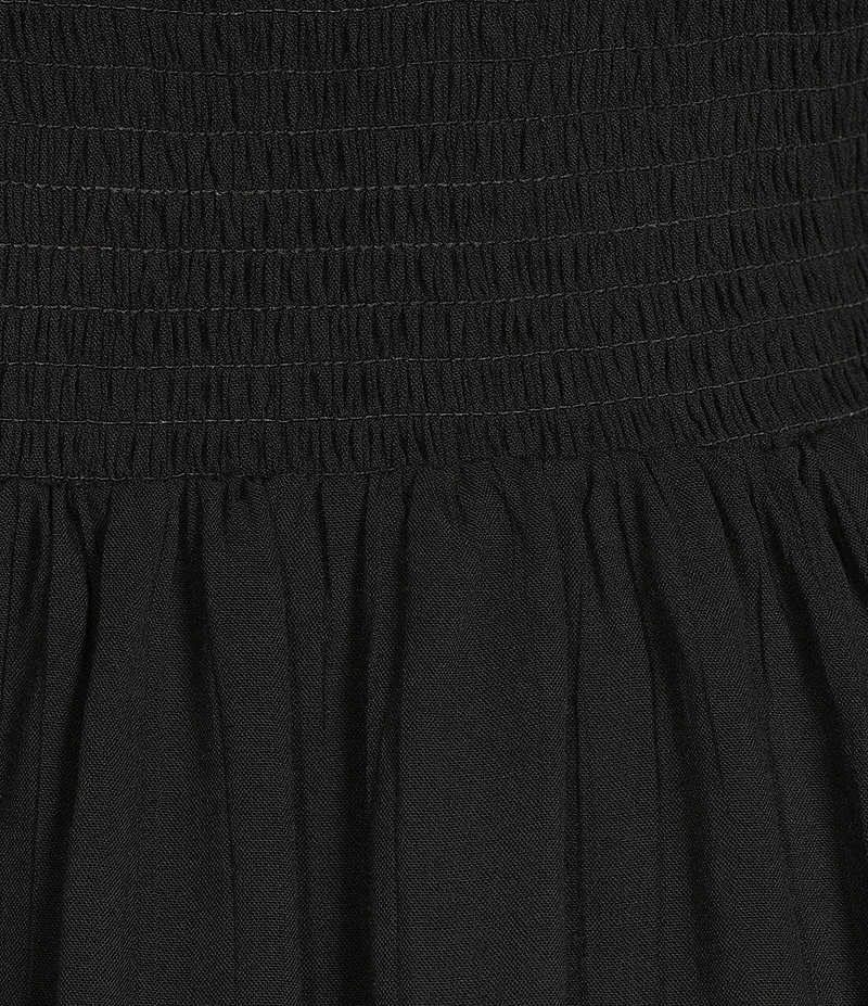 Angie Smocked Square Neck Ruffle Sleeve Cropped Top