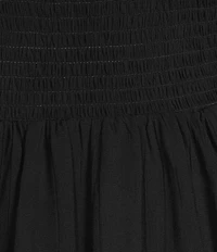 Angie Smocked Square Neck Ruffle Sleeve Cropped Top