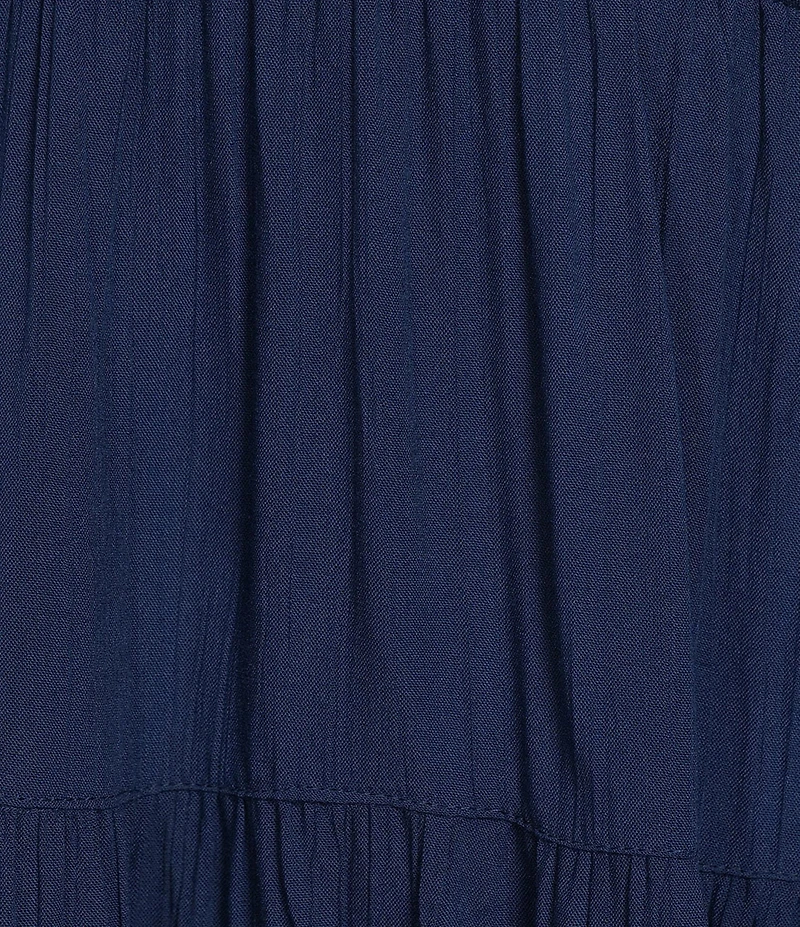 Angie Spaghetti Strap V-Neck Fit & Flare Tank Solid Dress