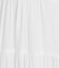 Angie Spaghetti Strap V-Neck Fit & Flare Tank Solid Dress