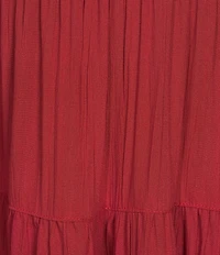 Angie Spaghetti Strap V-Neck Fit & Flare Tank Solid Dress