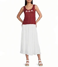 Angie Star Scoop Neck Tank Top