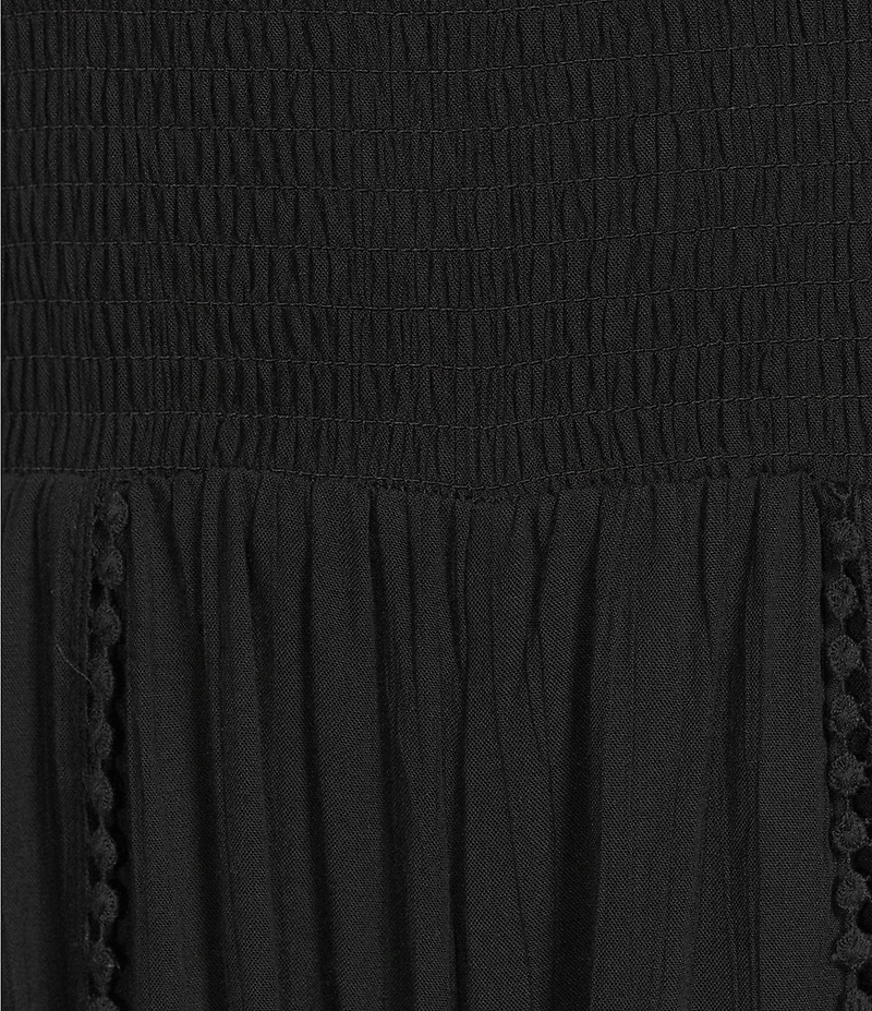 Angie Strapless Smocked Bodice Split Leg Jumpsuit