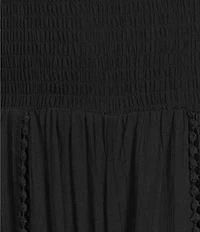 Angie Strapless Smocked Bodice Split Leg Jumpsuit