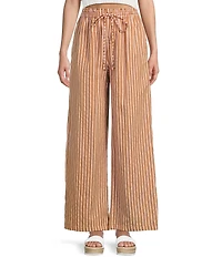 Angie Striped Wide Leg Full Length Pants