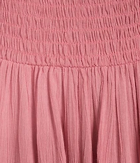 Angie U-Neckline Short Sleeve Empire Midi Dress