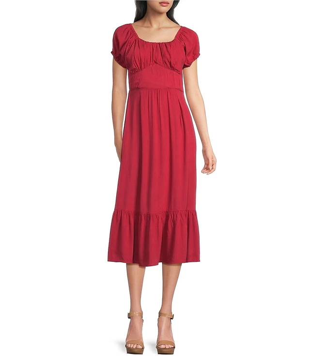 Chelsea & Violet Emerson Swoop Neckline Short Sleeve Embroidered Dress at  Hamilton Place in Chattanooga, TN