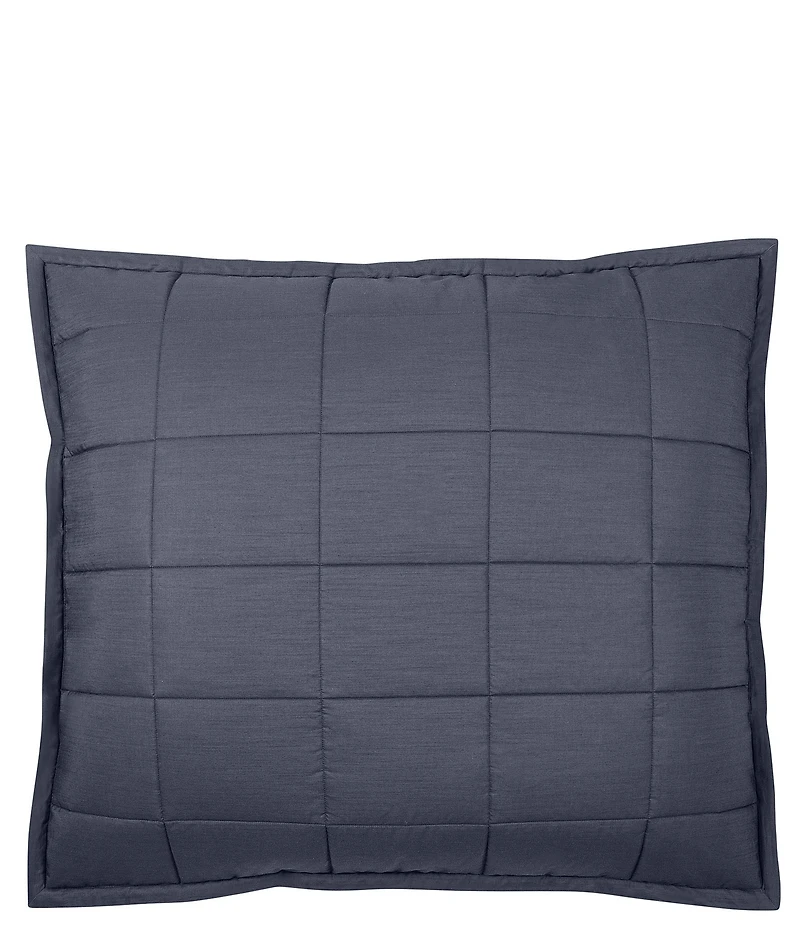 Ann Gish Ready-To-Bed Slub Tencel Quilted Pillow Cover And Insert