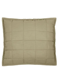 Ann Gish Ready-To-Bed Slub Tencel Quilted Pillow Cover And Insert