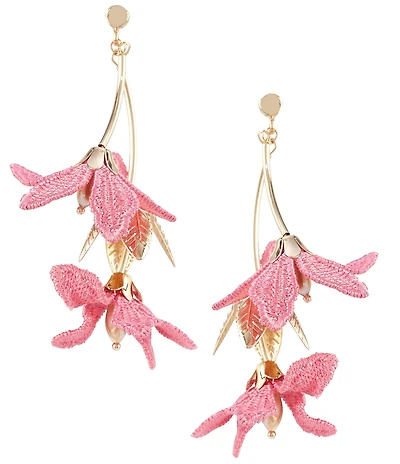 Anna & Ava 3D Flower Statement Drop Earrings