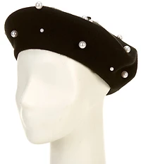 Anna & Ava Allover Pearl Beret Hat