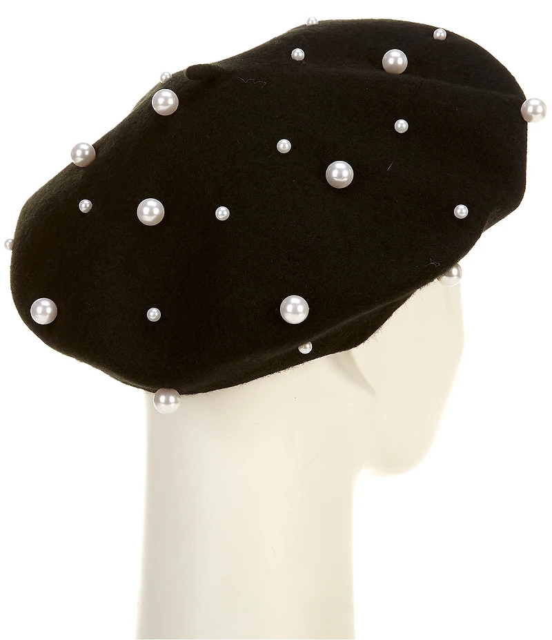 Anna & Ava Allover Pearl Beret Hat