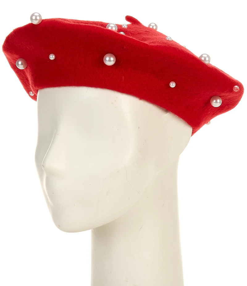 Anna & Ava Allover Pearl Beret Hat