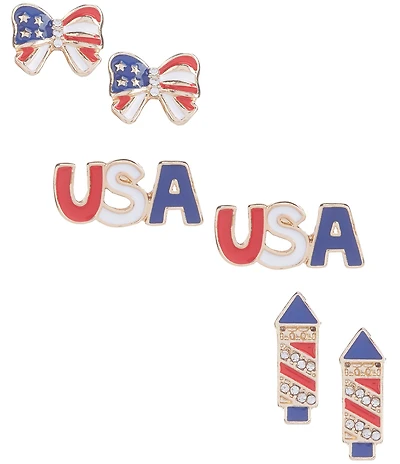 Anna & Ava Americana Stud Earring Set