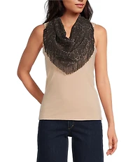 Anna & Ava Animal Print Triangle Scarf