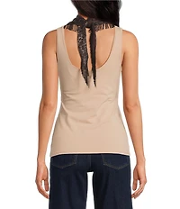 Anna & Ava Animal Print Triangle Scarf