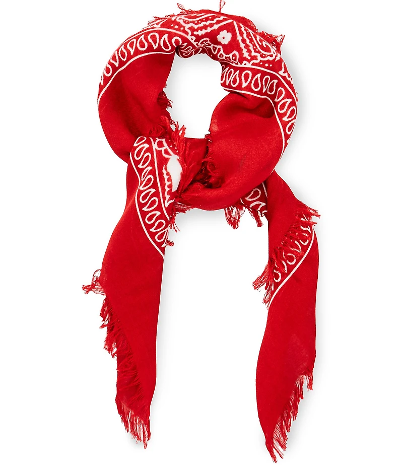 Anna & Ava Bandana Fringe Square Scarf