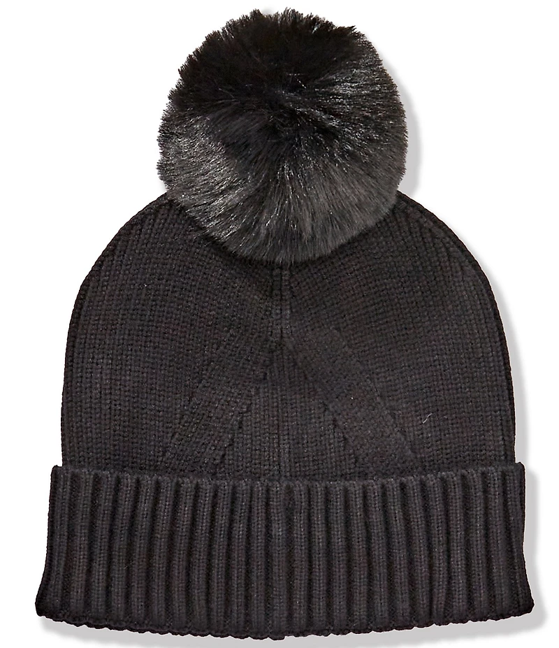 Anna & Ava Basic Knit Beanie with Pom