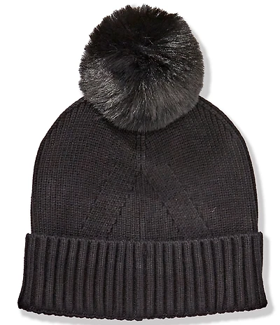 Anna & Ava Basic Knit Beanie with Pom