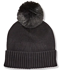 Anna & Ava Basic Knit Beanie with Pom