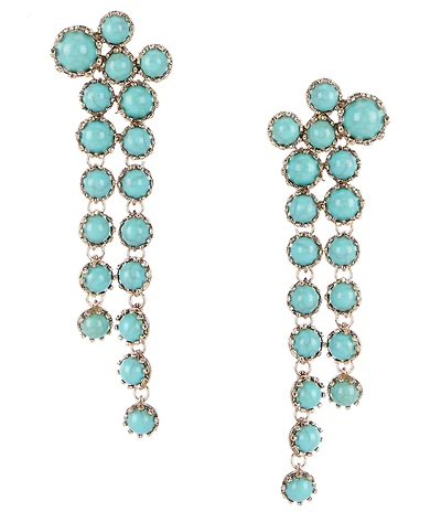 Anna & Ava Beaded Cluster Linear Earrings with Tassels