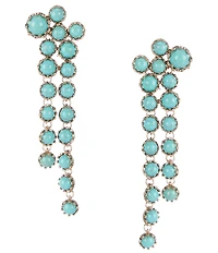 Anna & Ava Beaded Cluster Linear Earrings with Tassels